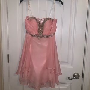 pink homecoming mini dress